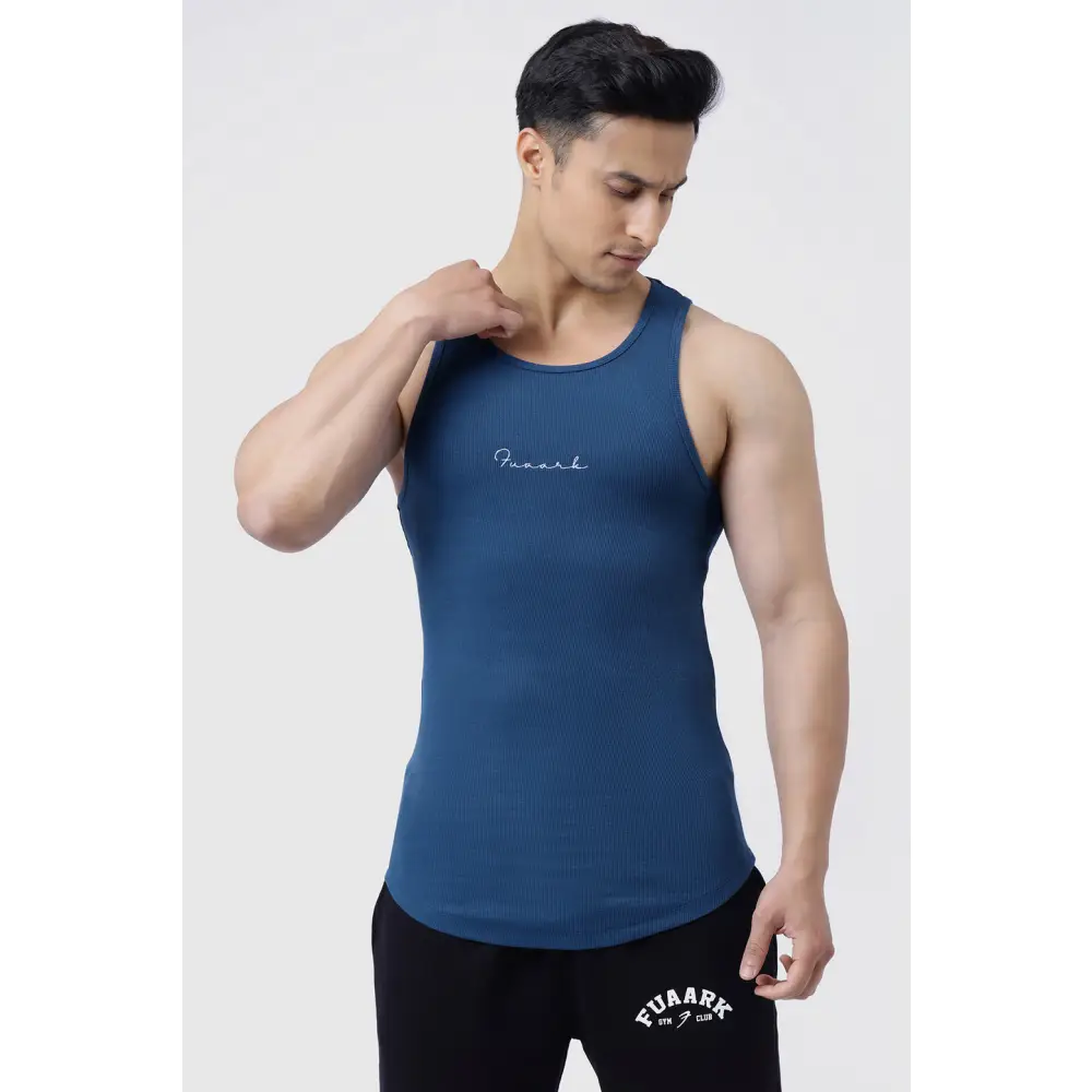 Ribbed Tank Teal - Vest