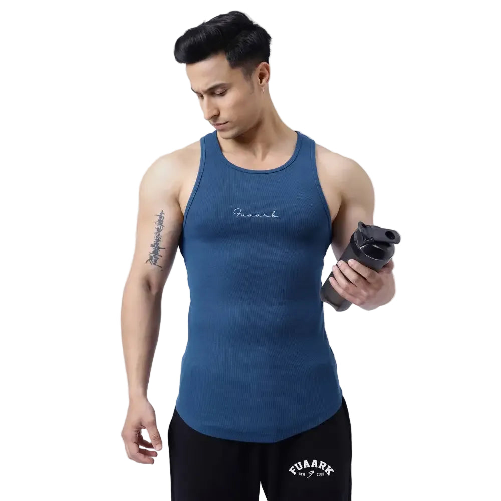 Ribbed Tank Teal - Vest