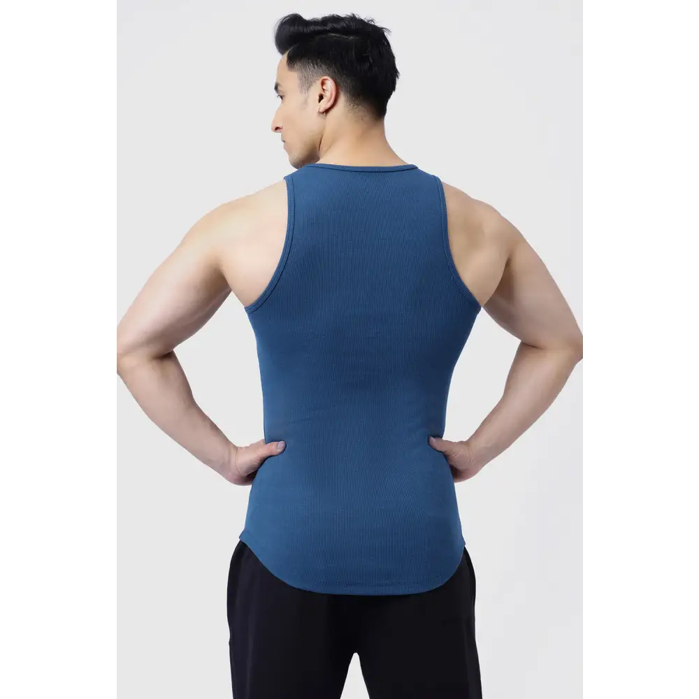 Ribbed Tank Teal - Vest