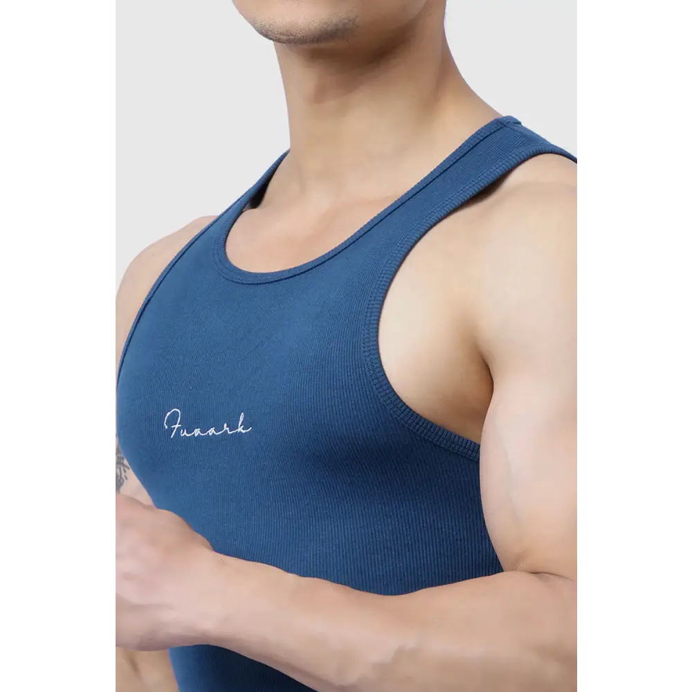 Ribbed Tank Teal - Vest