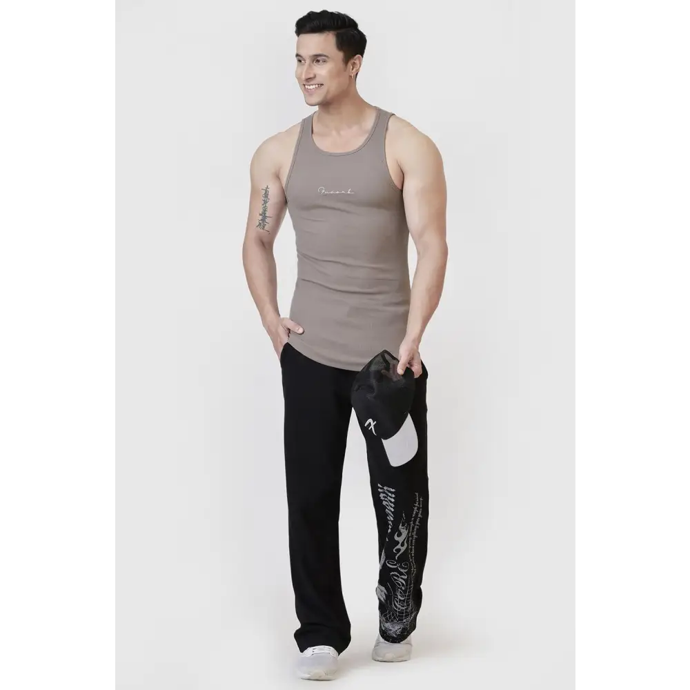 Ribbed Tank Warm Beige - Vest