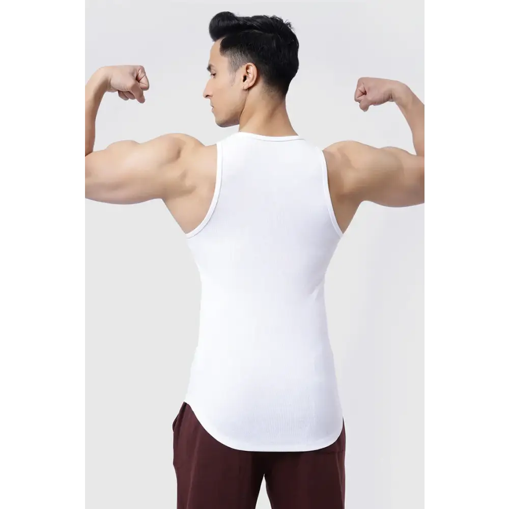 Ribbed Tank White - Vest