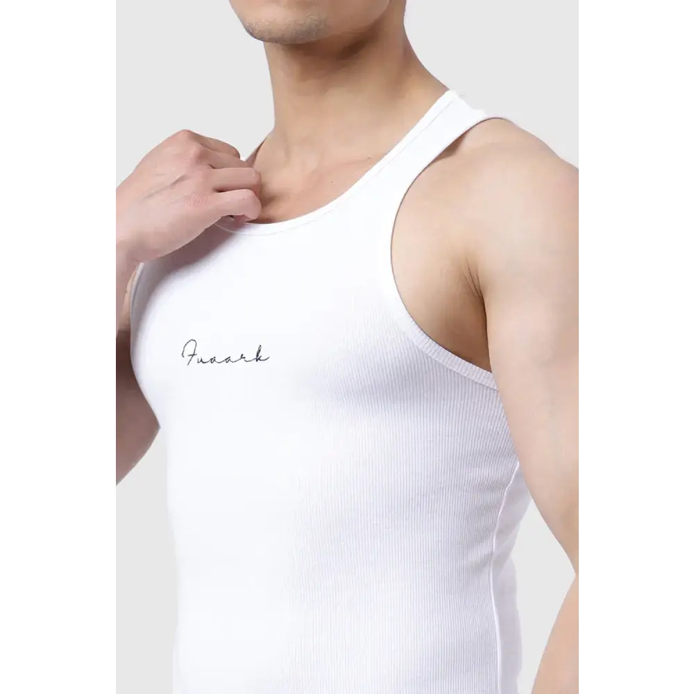 Ribbed Tank White - Vest