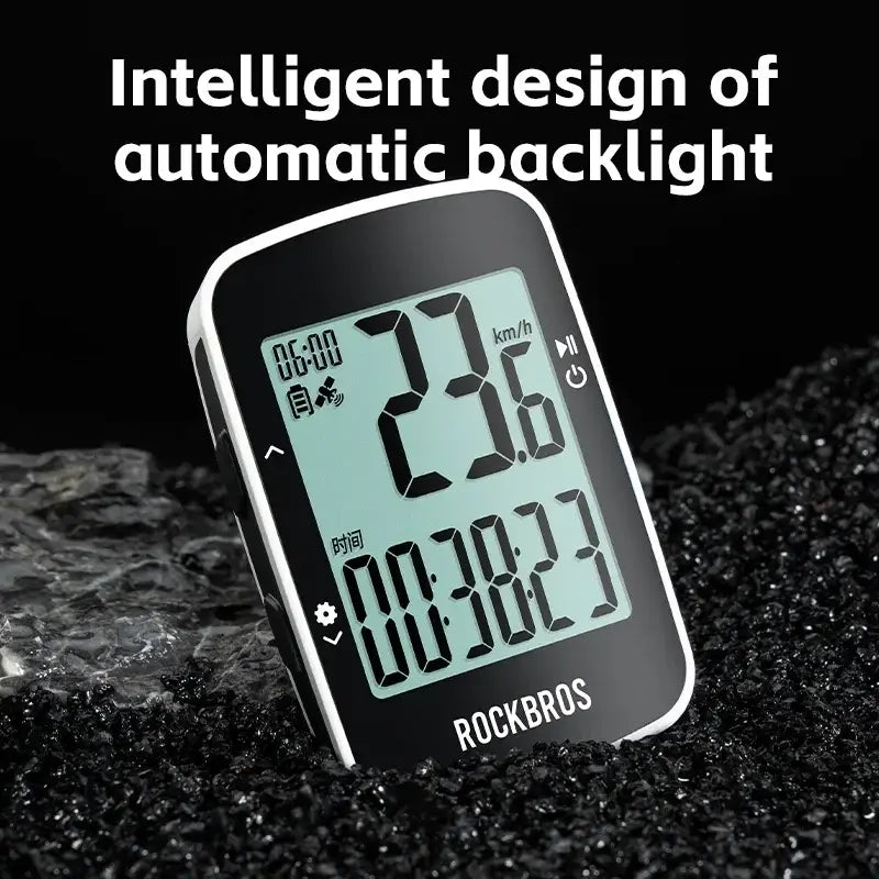 ROCKBROS Bicycle Computer Wireless Bluetooth GPS Beidou Digital Cycling Stopwatch USB IPX7 Waterproof MTB Road Bike