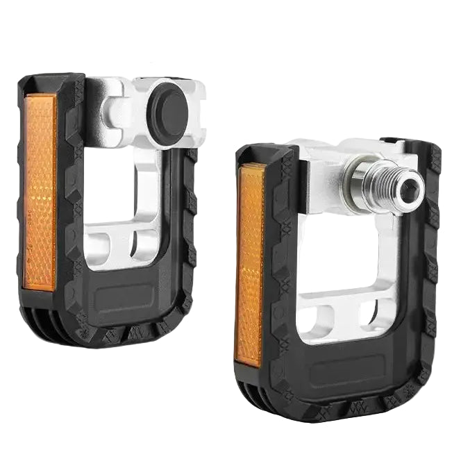 ROCKBROS Bicycle Foldable Pedals Aluminum Alloy MTB Mountain Bike Pedal Anti-slip Reflective Cycling Self-lubricating