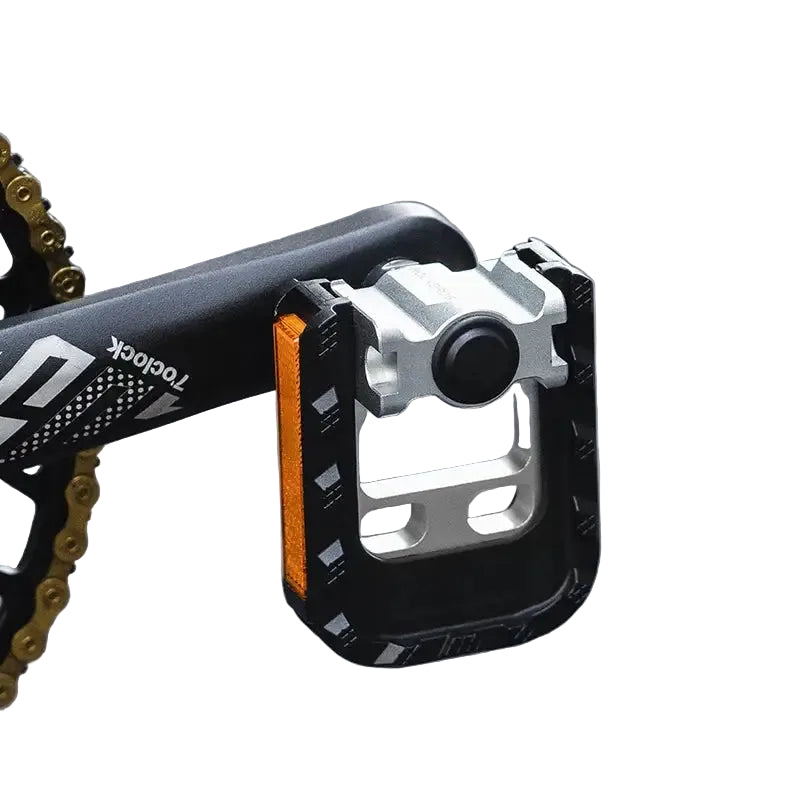 ROCKBROS Bicycle Foldable Pedals Aluminum Alloy MTB Mountain Bike Pedal Anti-slip Reflective Cycling Self-lubricating