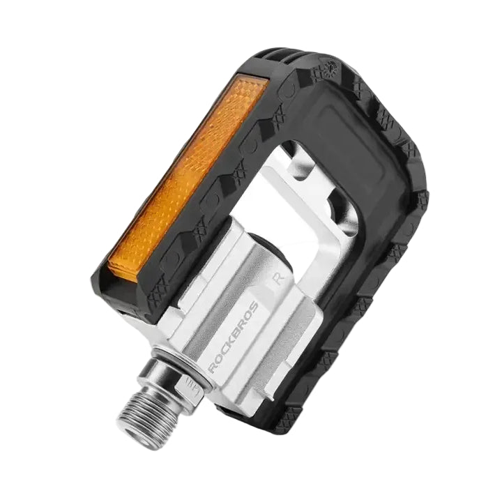 ROCKBROS Bicycle Foldable Pedals Aluminum Alloy MTB Mountain Bike Pedal Anti-slip Reflective Cycling Self-lubricating