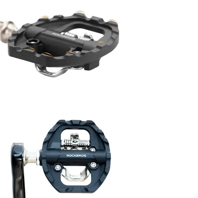 ROCKBROS Bicycle Lock Pedal 2 In 1 Anti-slip Lock Nylon Pedal MTB Bike Pedals Flat Cleat Platform Shimano SPD Bike