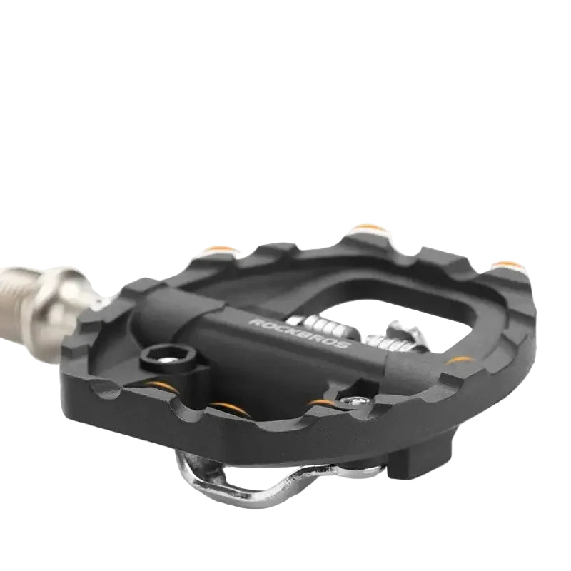 ROCKBROS Bicycle Lock Pedal 2 In 1 Anti-slip Lock Nylon Pedal MTB Bike Pedals Flat Cleat Platform Shimano SPD Bike