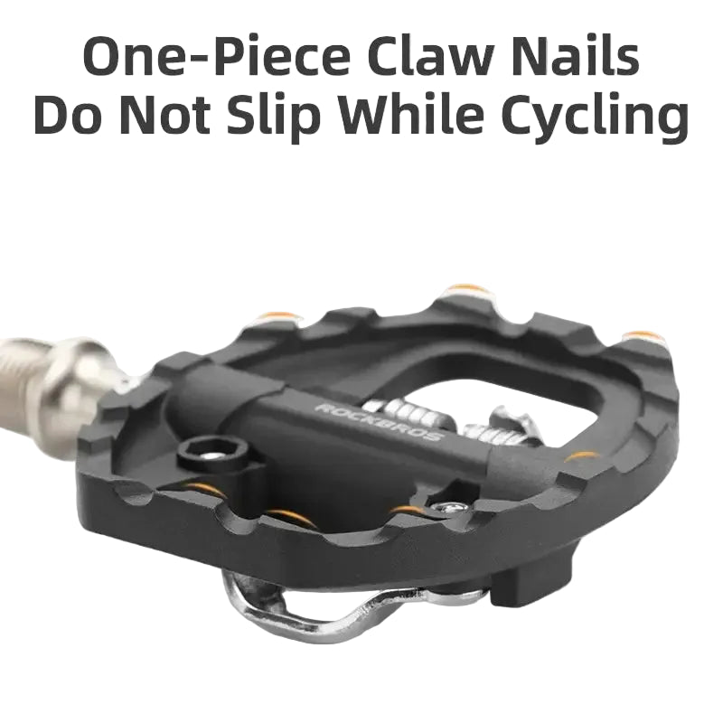 ROCKBROS Bicycle Lock Pedal 2 In 1 Anti-slip Lock Nylon Pedal MTB Bike Pedals Flat Cleat Platform Shimano SPD Bike