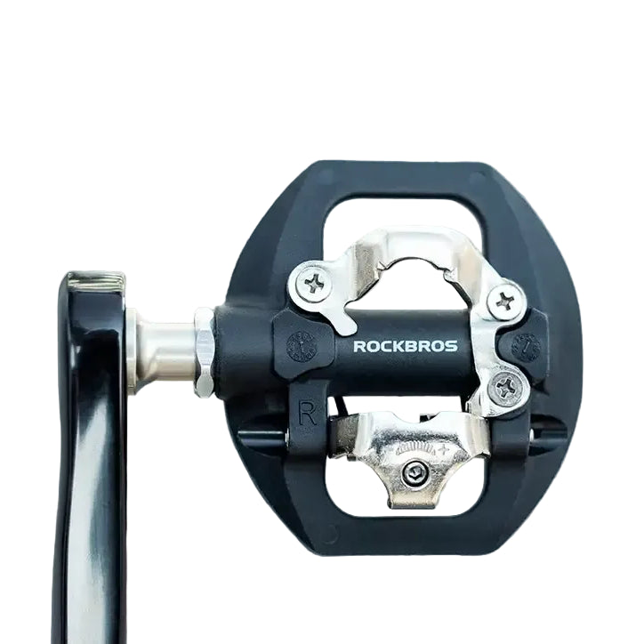 ROCKBROS Bicycle Lock Pedal 2 In 1 Anti-slip Lock Nylon Pedal MTB Bike Pedals Flat Cleat Platform Shimano SPD Bike