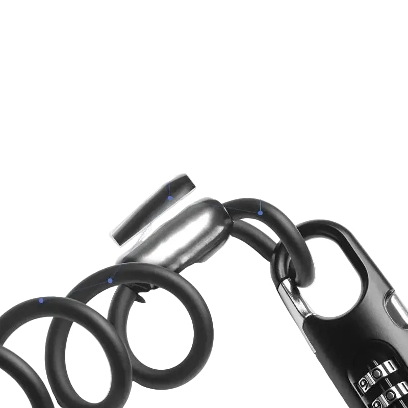 ROCKBROS Bicycle Lock Portable Anti-theft Bike Mini 3 Digit Password Lock Durable Steel Cable Safety Helmet Bike Frame