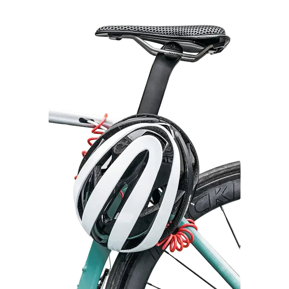 ROCKBROS Bicycle Lock Portable Anti-theft Bike Mini 3 Digit Password Lock Durable Steel Cable Safety Helmet Bike Frame