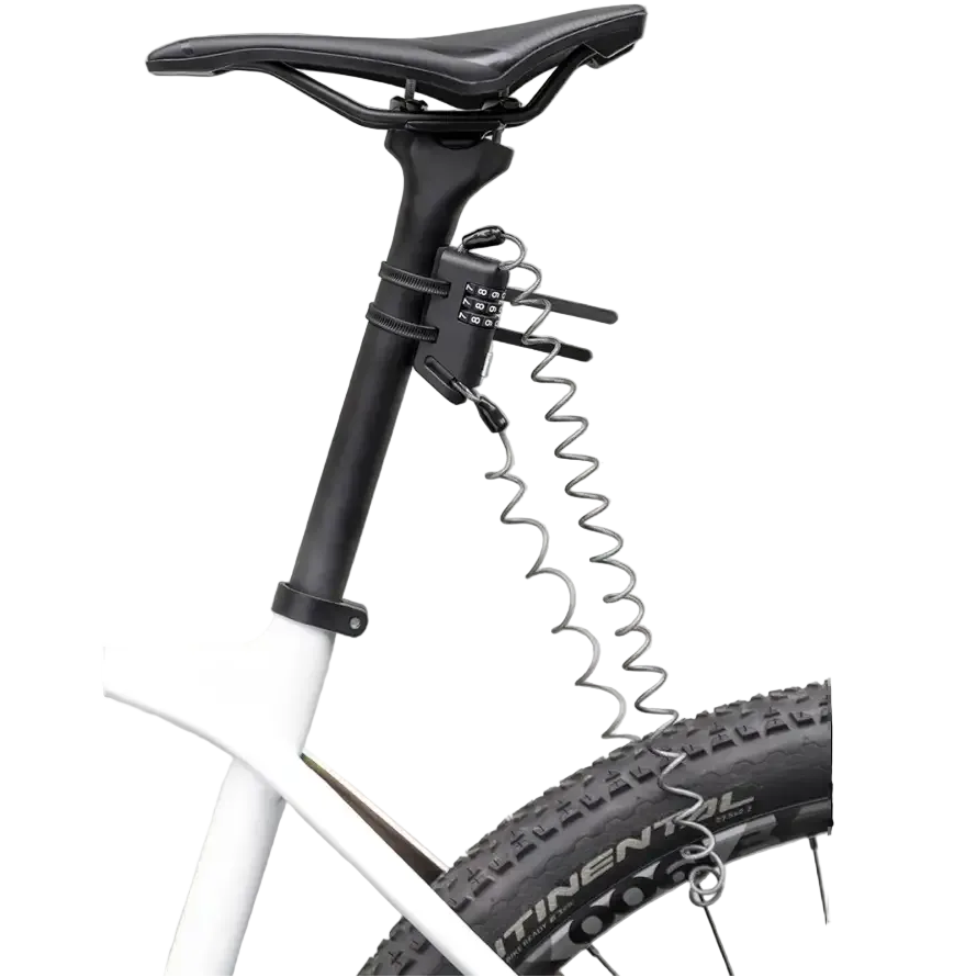 ROCKBROS Bicycle Mini Lock Portable 3-Digit Password Cable Lock Cycling Helmet Lock Safety Steel Wire Lock MTB Bike
