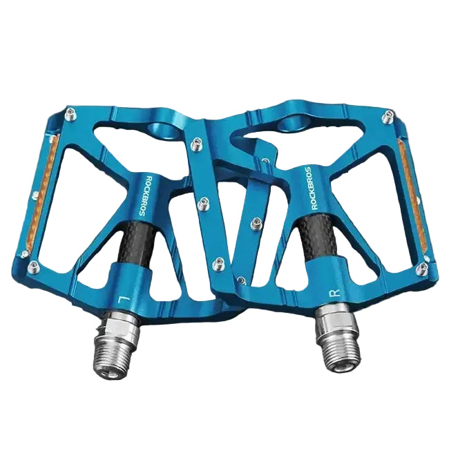 ROCKBROS Bicycle Pedals Alloy Bearings Cycling Pedals Platform Bike Flat Pedal Pedals Reflective Anti-slip MTB Bike