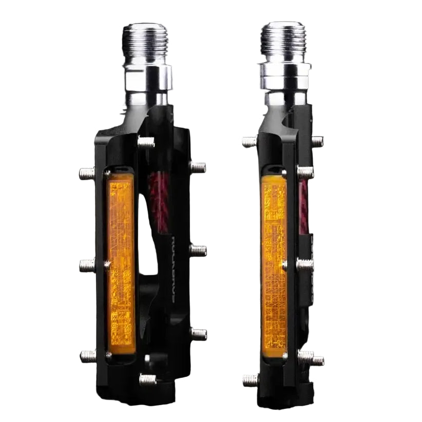 ROCKBROS Bicycle Pedals Alloy Bearings Cycling Pedals Platform Bike Flat Pedal Pedals Reflective Anti-slip MTB Bike