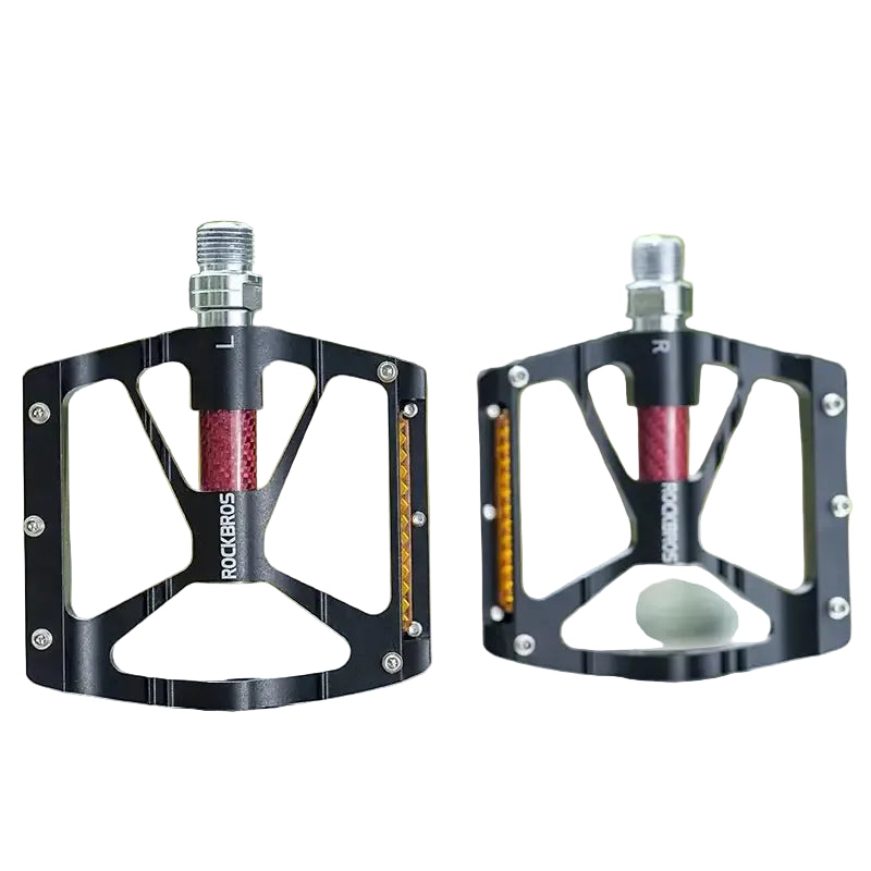 ROCKBROS Bicycle Pedals Alloy Bearings Cycling Pedals Platform Bike Flat Pedal Pedals Reflective Anti-slip MTB Bike