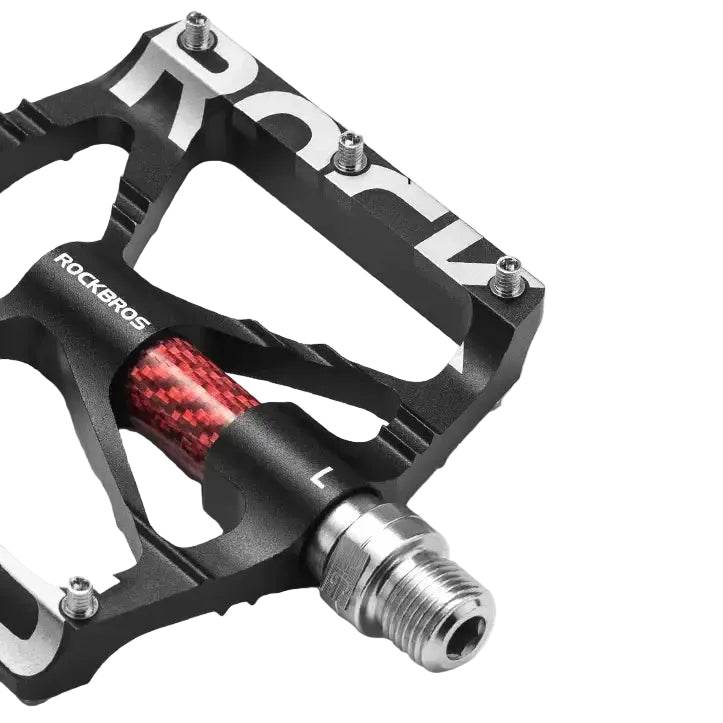 ROCKBROS Bicycle Pedals Alloy Bearings Cycling Pedals Platform Bike Flat Pedal Pedals Reflective Anti-slip MTB Bike