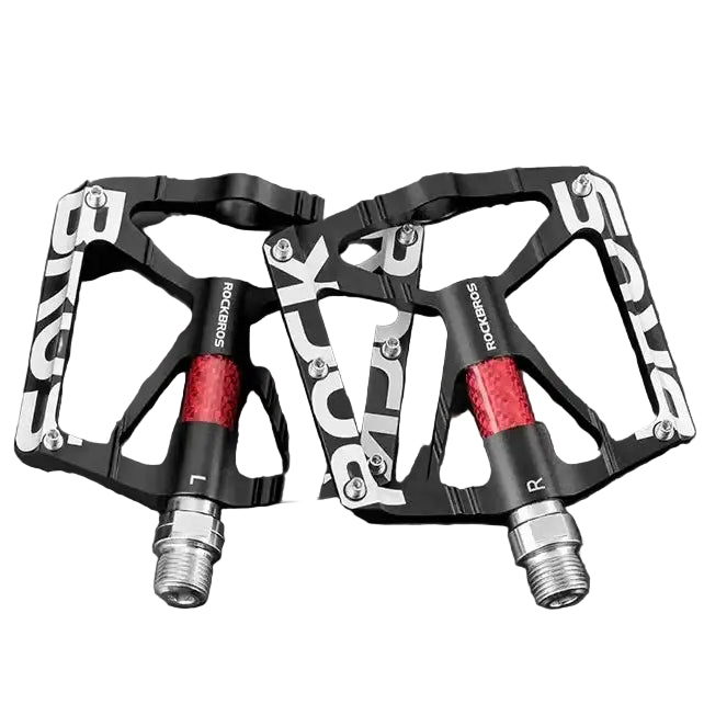 ROCKBROS Bicycle Pedals Alloy Bearings Cycling Pedals Platform Bike Flat Pedal Pedals Reflective Anti-slip MTB Bike