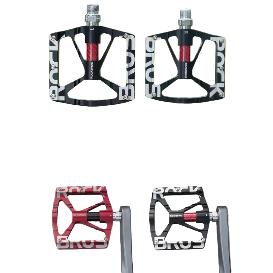 ROCKBROS Bicycle Pedals Alloy Bearings Cycling Pedals Platform Bike Flat Pedal Pedals Reflective Anti-slip MTB Bike
