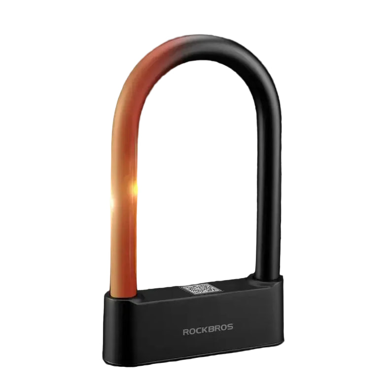 ROCKBROS Bicycle Smart Lock Bluetooth Fingerprint Unlock Waterproof High Strength Steel Alloy Anti-theft U-Lock Bike