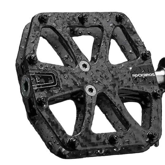 ROCKBROS Bike Pedal 3-Bearing Ultra-Light Carbon Fiber Pedals Anti-slip Waterproof Road Mountain Bicycle Pedal Cycling