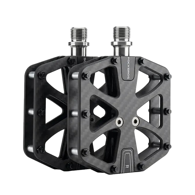 ROCKBROS Bike Pedal 3-Bearing Ultra-Light Carbon Fiber Pedals Anti-slip Waterproof Road Mountain Bicycle Pedal Cycling