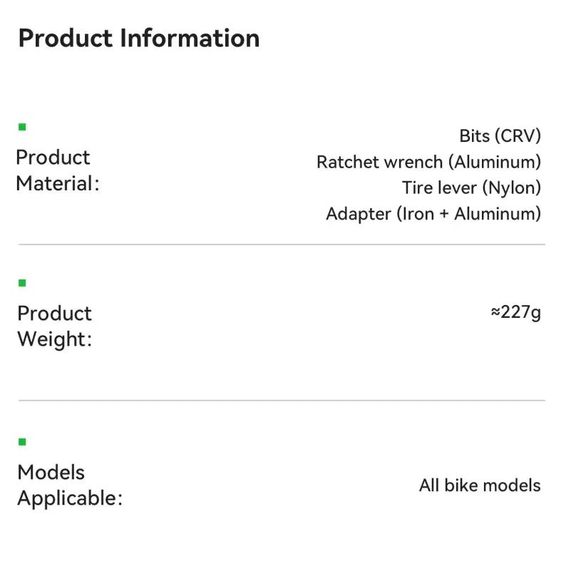 ROCKBROS Bike Repair Tools Multifunctional Ratchet Wrench Set Compact Folding Combination Aluminum Bicycle Ratchet Tool
