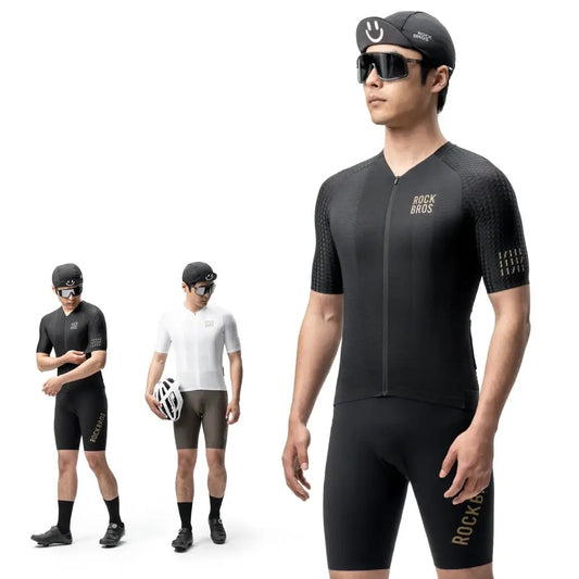 ROCKBROS Cycling Jersey Short Sleeve Windproof Shirt Bike Sports Shirt Breathable Reflective Summer Shirt with YKK