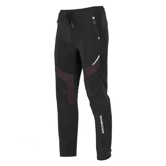 ROCKBROS Cycling Winter Bike Pants Outdoor Sport Waterproof Thermal Fleece Trousers Bicycle Equipment Tights Running