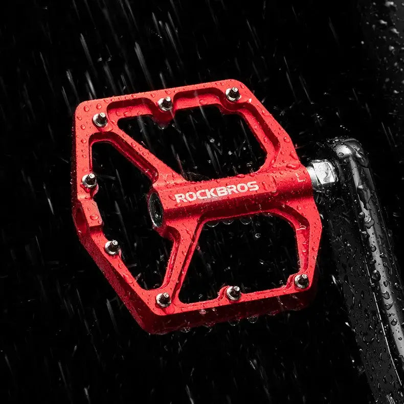ROCKBROS MTB Cycling Ultralight Pedal Bike Bicycle Sealed DU Bearing Pedals Aluminum Alloy CRMO Non-slip Cleat Bike