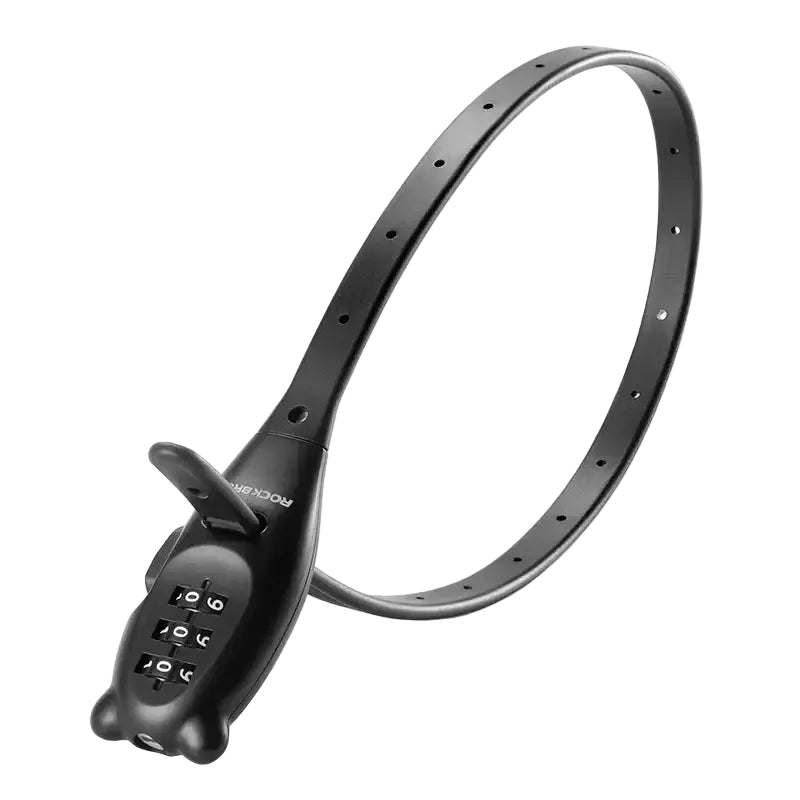 ROCKBROS Portable Bicycle Lock Cable Tie Zinc Alloy Lock Helmet Password Lock Anti-Theft Safety Freely Adjustable Rope