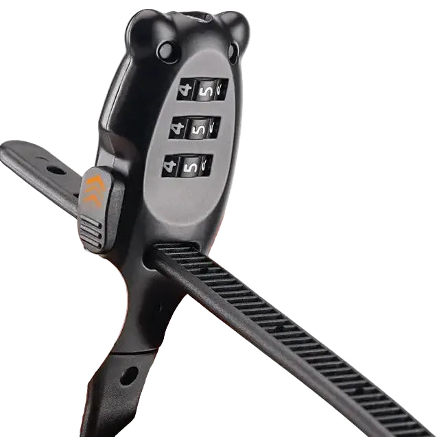 ROCKBROS Portable Bicycle Lock Cable Tie Zinc Alloy Lock Helmet Password Lock Anti-Theft Safety Freely Adjustable Rope