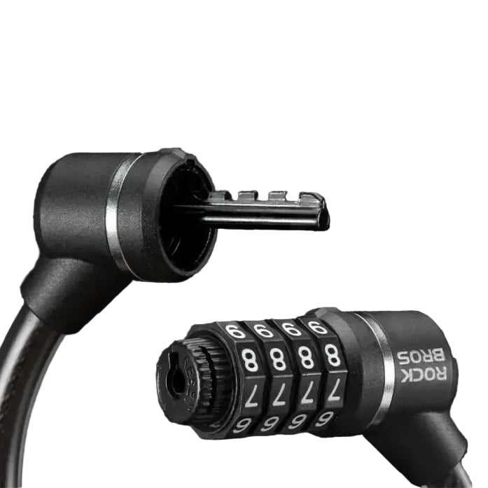 ROCKBROS Portable Bicycle Lock Ultra-Light Steel Cable Bike Lock 4-Digit Password PVC Waterproof Steel Password Lock