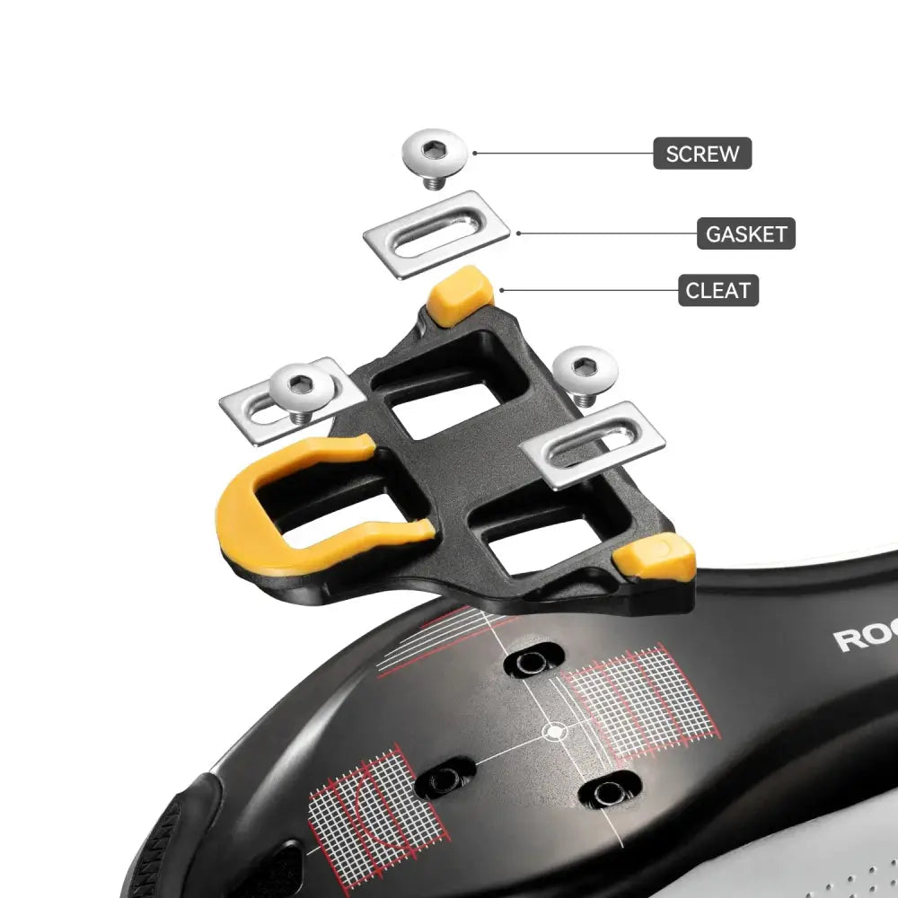 ROCKBROS Road Bike Carbon Lock Pedals Lightweight SPD Self-Locking Titanium Alloy Axle Pedal with Locking Plate