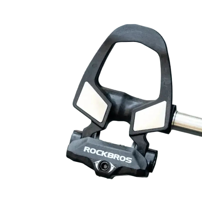 ROCKBROS Road Bike Carbon Lock Pedals Lightweight SPD Self-Locking Titanium Alloy Axle Pedal with Locking Plate