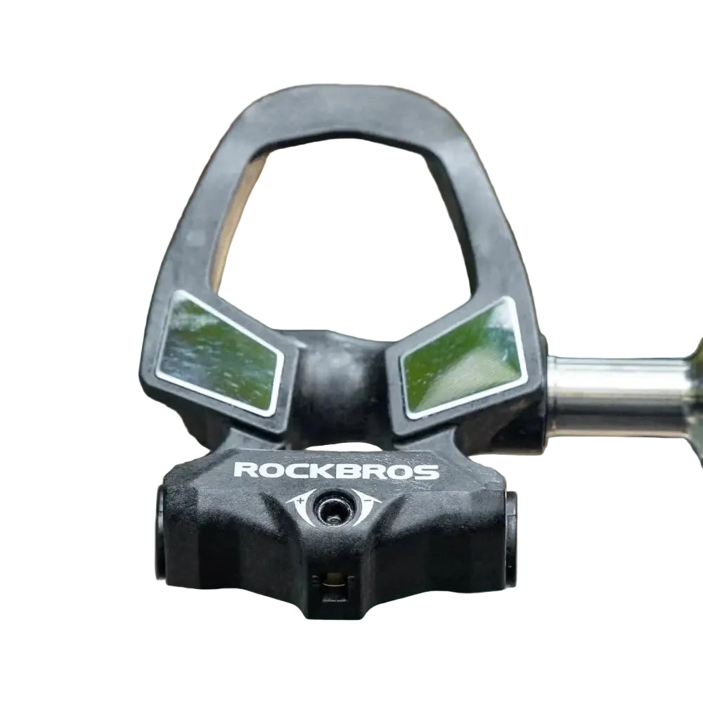 ROCKBROS Road Bike Carbon Lock Pedals Lightweight SPD Self-Locking Titanium Alloy Axle Pedal with Locking Plate