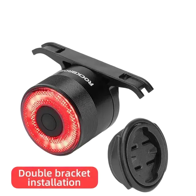 ROCKBROS Smart Bicycle Rear Light Auto Brake Sensing IPX6 Waterproof Cycling Tail Lamp LED USB Charging Safety Bike