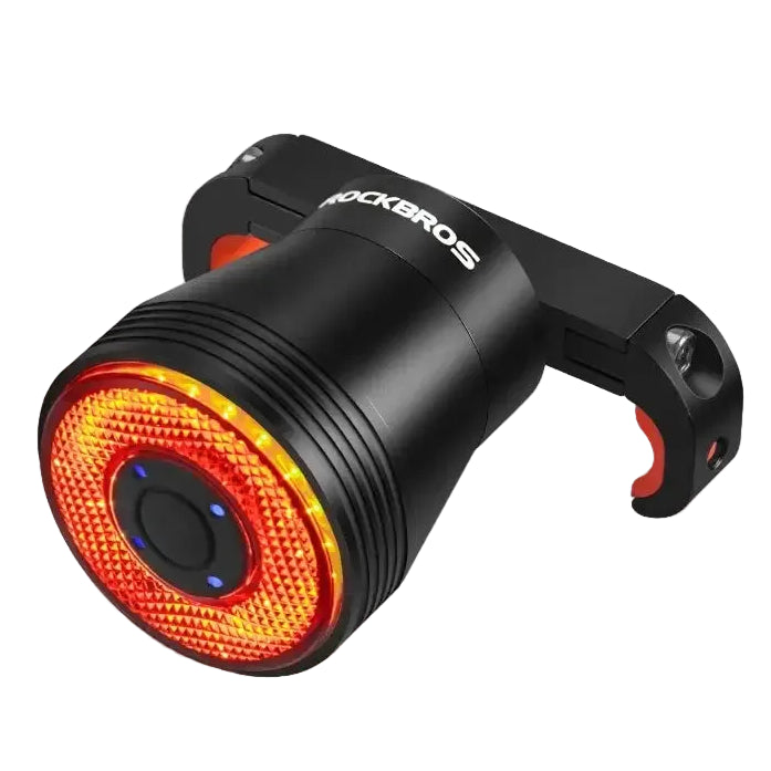 ROCKBROS Smart Bicycle Rear Light Auto Brake Sensing IPX6 Waterproof Cycling Tail Lamp LED USB Charging Safety Bike