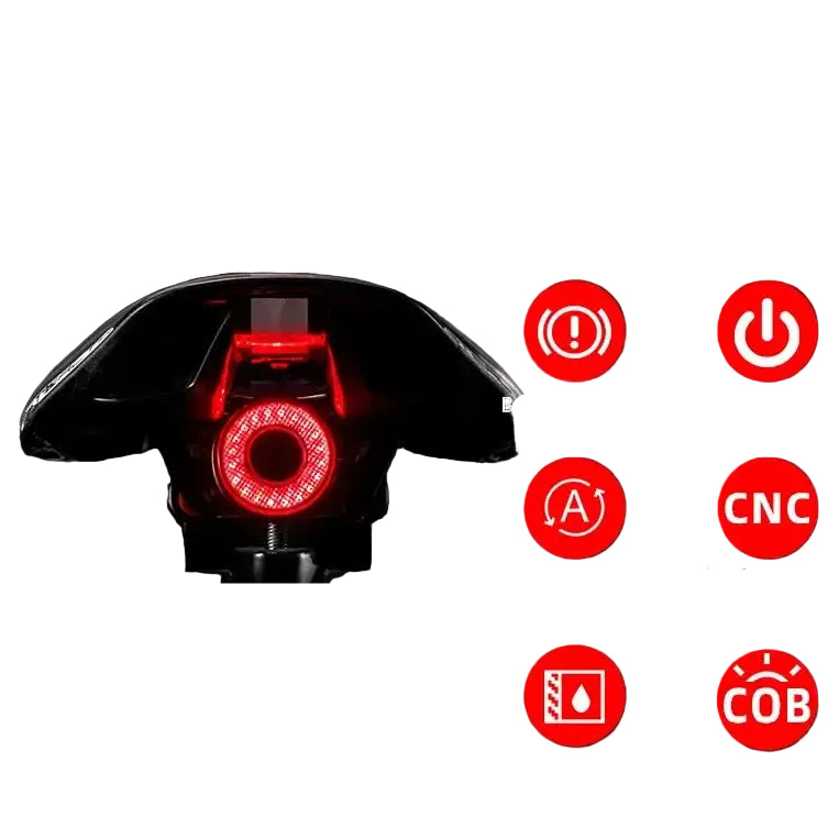ROCKBROS Smart Bicycle Rear Light Auto Brake Sensing IPX6 Waterproof Cycling Tail Lamp LED USB Charging Safety Bike