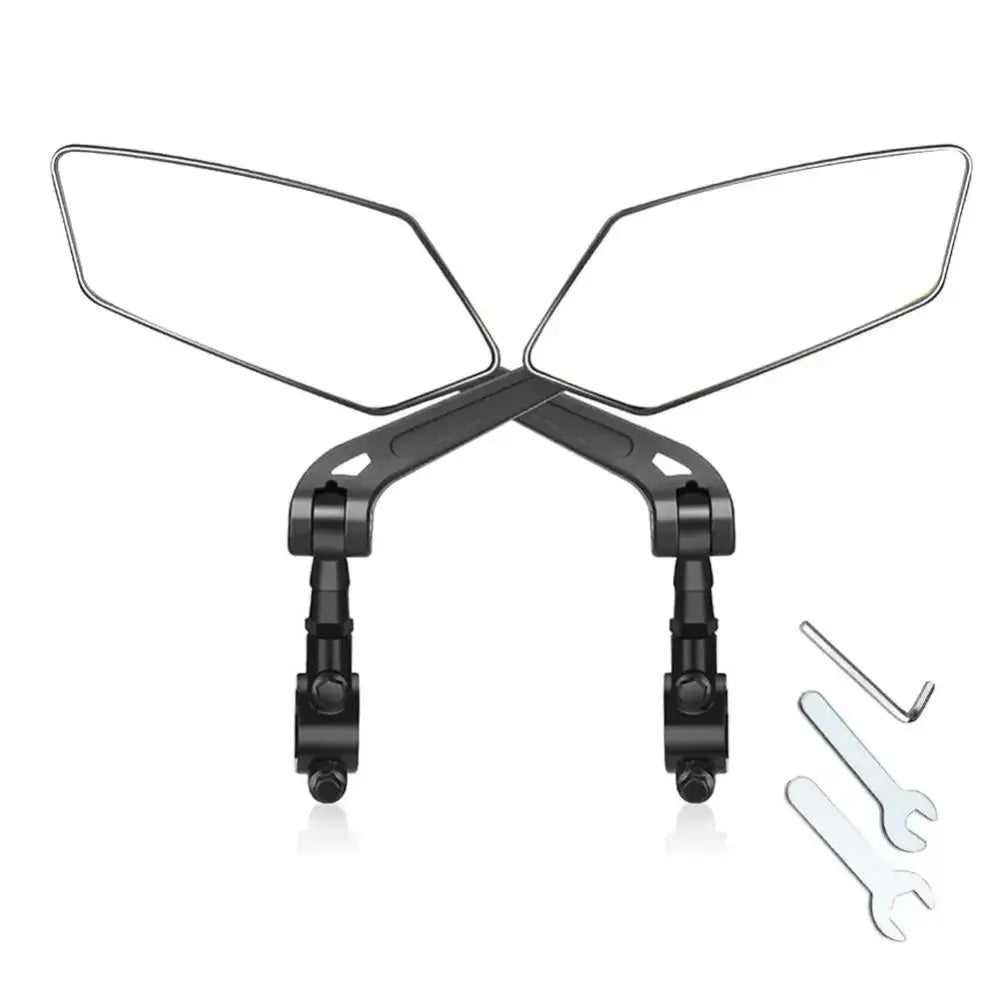 Rotatable Bicycle Handlebar Mirror - Right & Left / Bike Rear View Mirror - SS