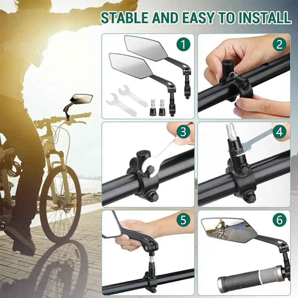 Rotatable Bicycle Handlebar Mirror - SS