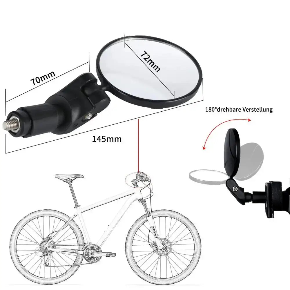 Rotating Bicycle Rearview Mirror (1pc & 2pcs) - SS