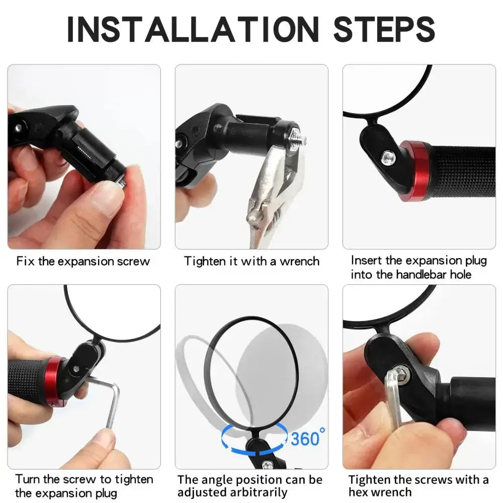 Rotating Bicycle Rearview Mirror (1pc & 2pcs) - SS