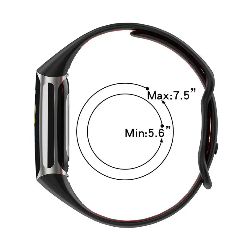 Rubber Sport Strap for the Fitbit Charge 5/6 Series (available in 21 colours) - TWS