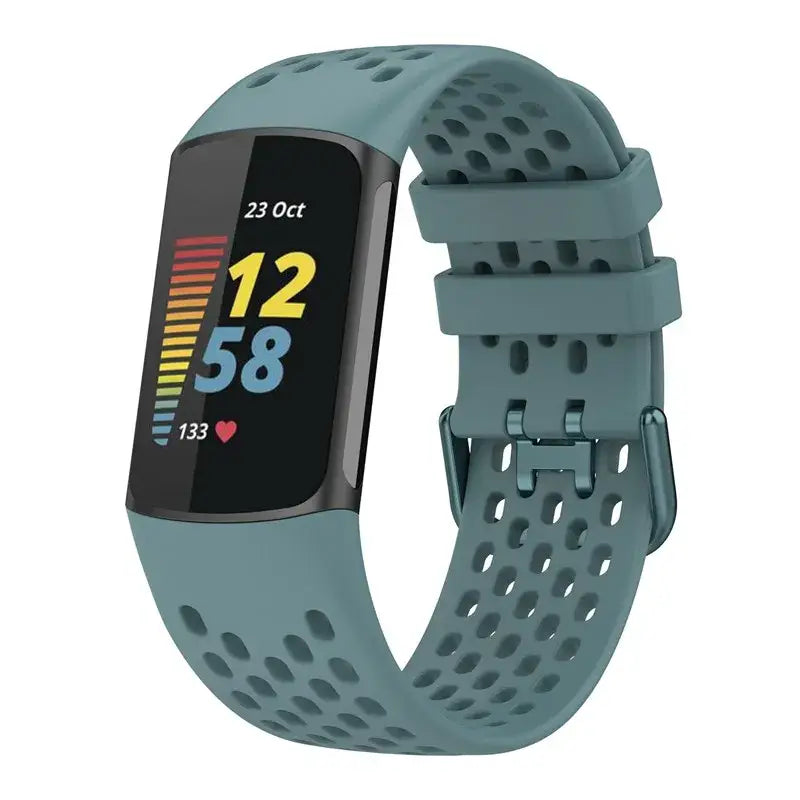 Rubber Sport Strap for the Fitbit Charge 5/6 Series (available in 21 colours) - Yanqing / Fitbit Charge 6 - TWS