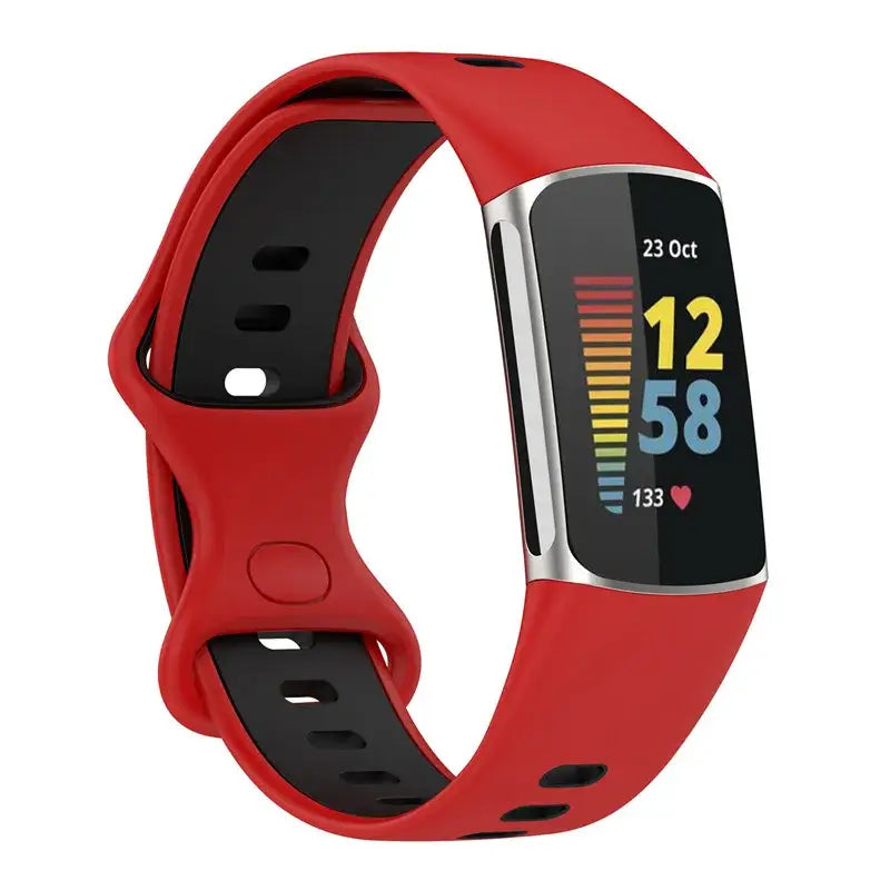 Rubber Sport Strap for the Fitbit Charge 5/6 Series (available in 21 colours) - TWS