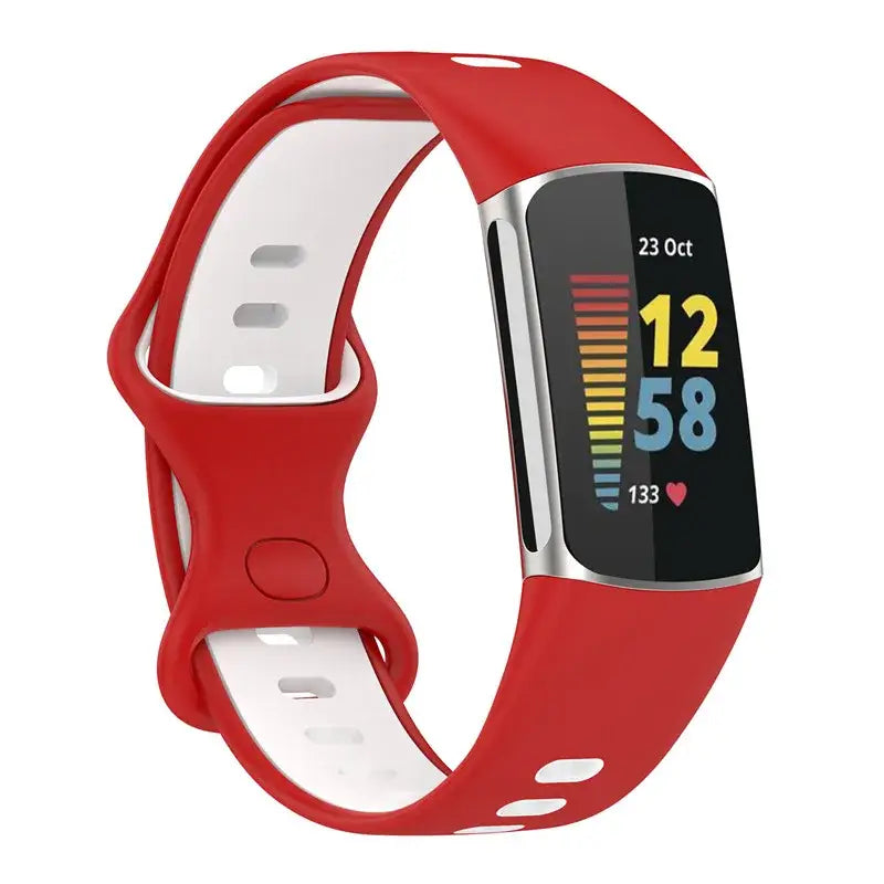 Rubber Sport Strap for the Fitbit Charge 5/6 Series (available in 21 colours) - TWS
