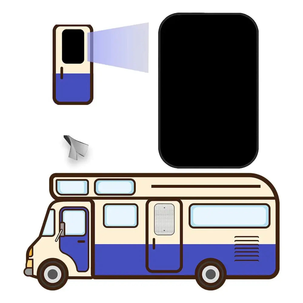 RV Car Sunshade & Privacy Curtains - Black / Car Sunshades - HBC