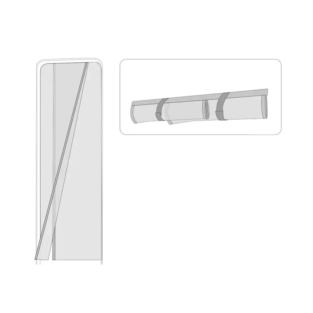 RV / Caravan Mosquito Net Door Curtain - Black - HBC